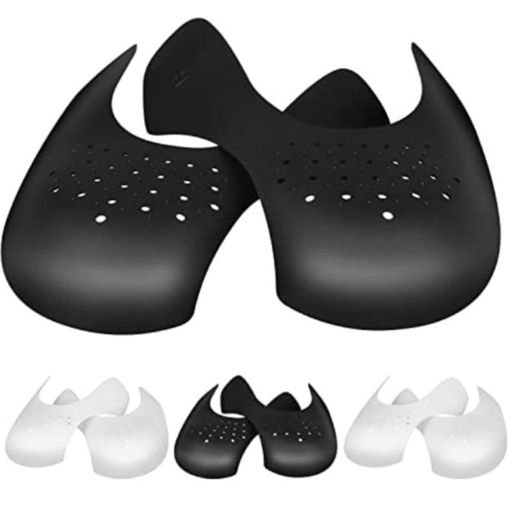 Men's Black Gel Foot Toe Protectors with Breathable Design